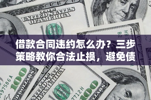 武汉借款合同违约怎么办？三步策略教你合法止损，避免债务危机升级